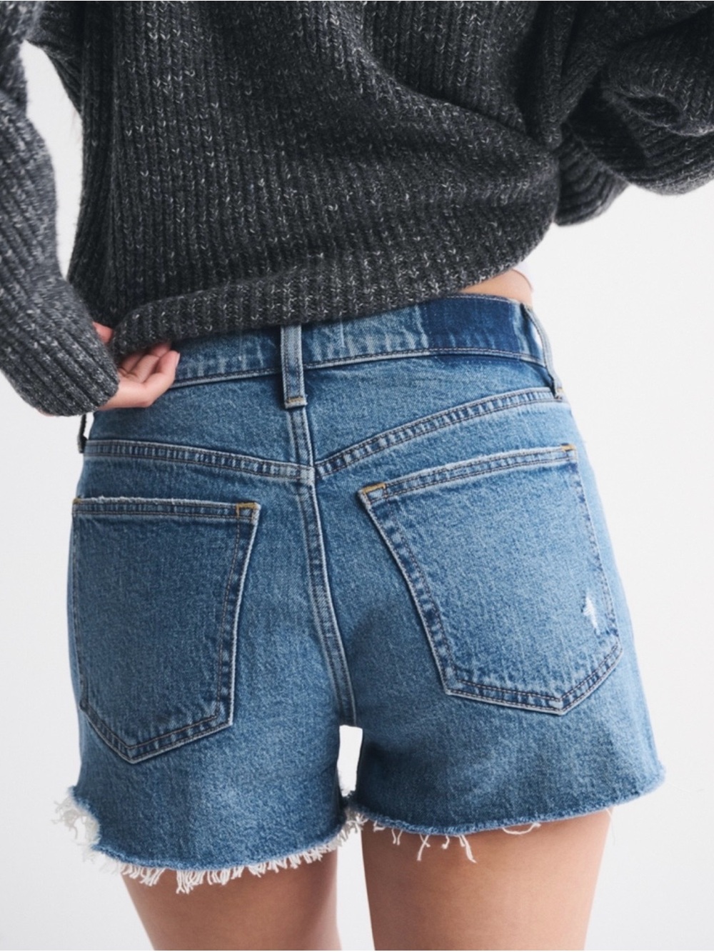 Abercrombie High Rise Jean Shorts - Curve Love